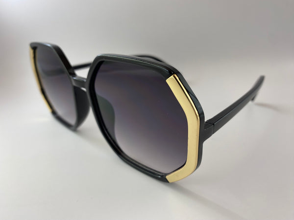 SASHA | Black | Gold Metal | Smokey Lens