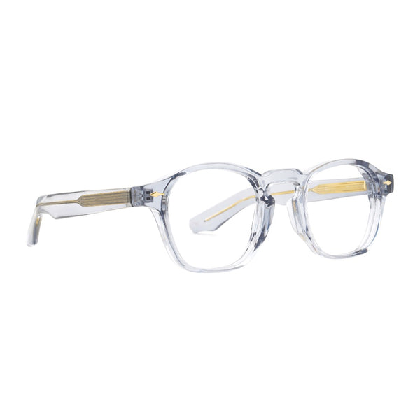 KENNIE | Transparent Grey | Gold Accent | Blue Light
