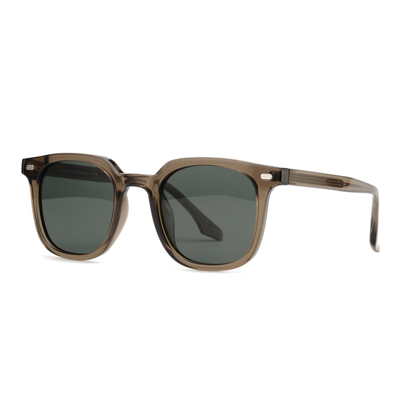 LUCIEN | Transparent Olive Green | Smoky Lens