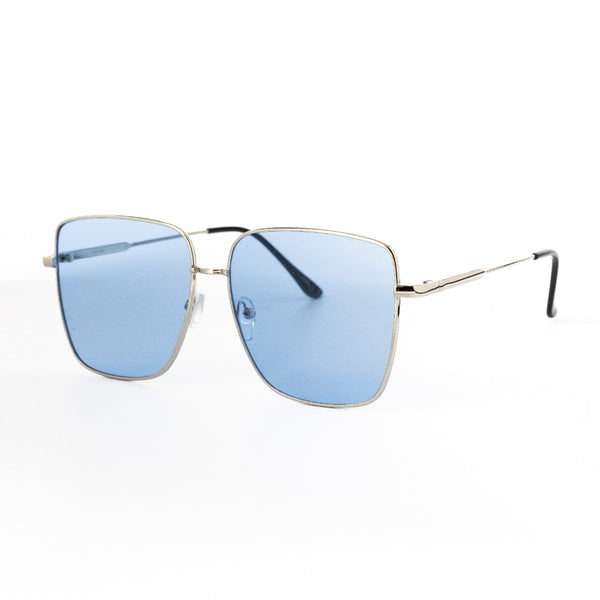 NORA | Silver | Blue Lens