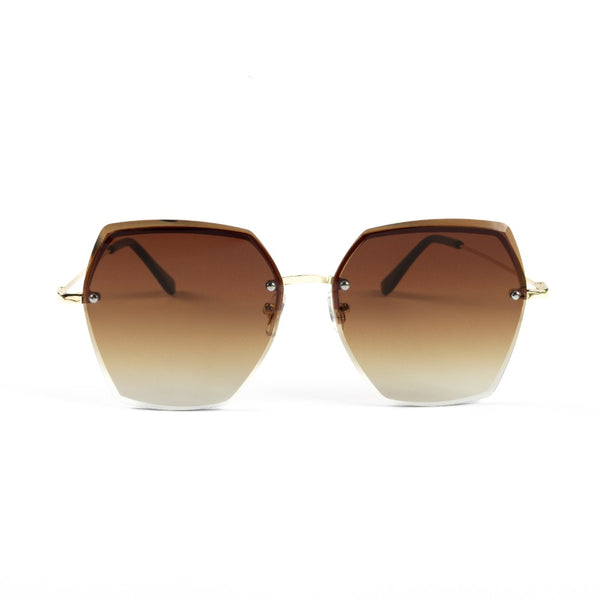 CICELY | Gold | Gradient Brown Lens