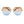 Load image into Gallery viewer, CICELY | Gold | Peach Blue Lens