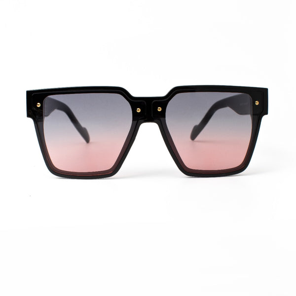 NAOMI | Black | Smoky Pink Lens