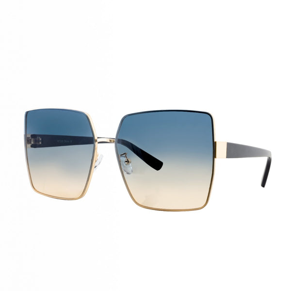 LIBBY | Gold | Teal/Beige Lens