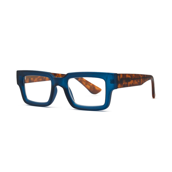 JONAH | Transparent Matte Navy Blue | Matte Tortoise | Blue Light