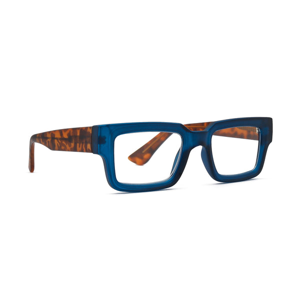 JONAH | Transparent Matte Navy Blue | Matte Tortoise | Blue Light