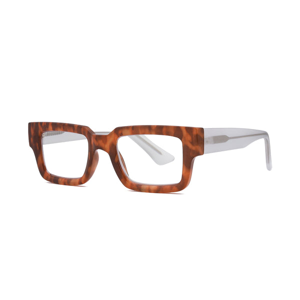 JONAH | Amber Tortoise | Transparent Matte Clear | Blue Light