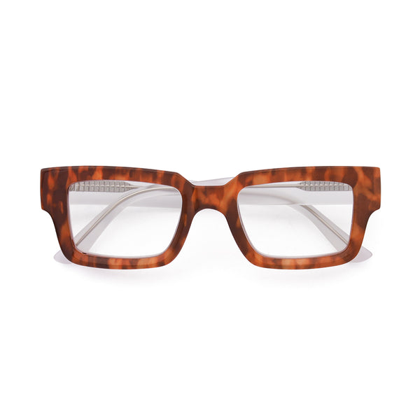 JONAH | Amber Tortoise | Transparent Matte Clear | Blue Light