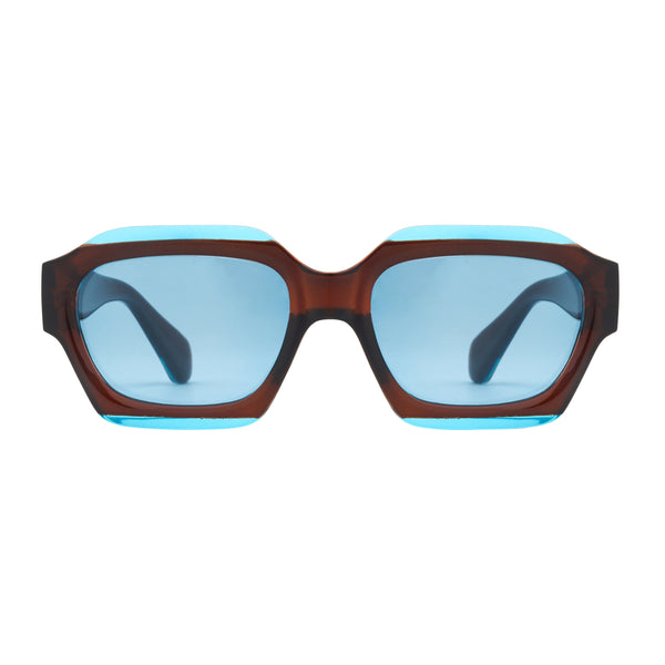 MONA | Brown & Blue Accent | Blue Polarized Lens
