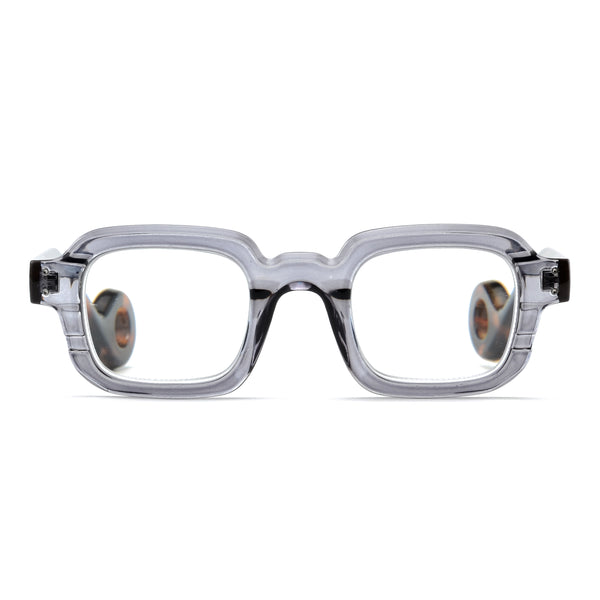 CAIN | Transparent Grey | Tortoise Temples | Blue Light