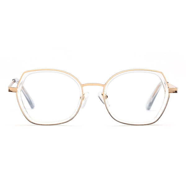 MELISSA | Gold Metal Frame | Clear
