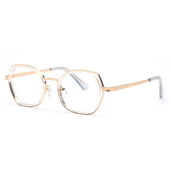 MELISSA | Gold Metal Frame | Clear