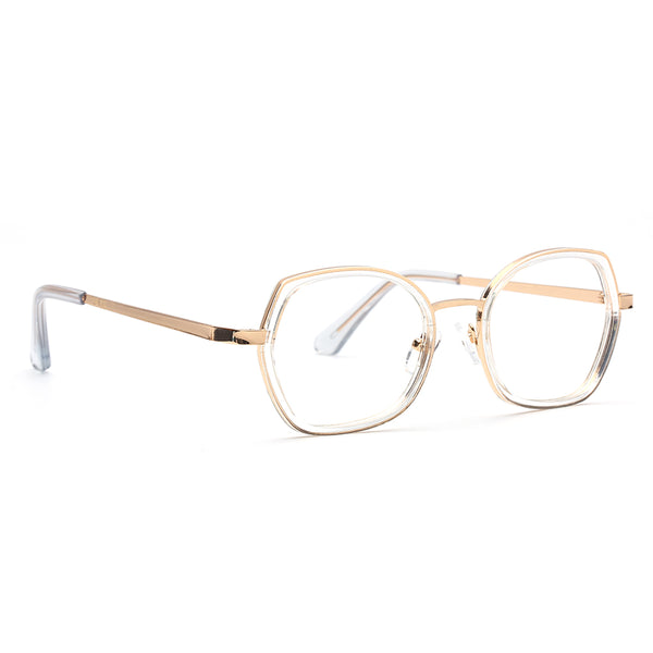 MELISSA | Gold Metal Frame | Clear