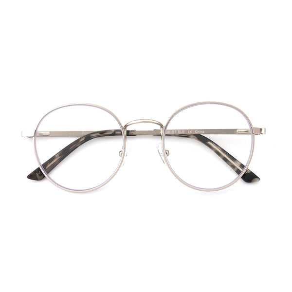 PRIYA | Silver Frame | Black Tortoise Tips | Blue Light