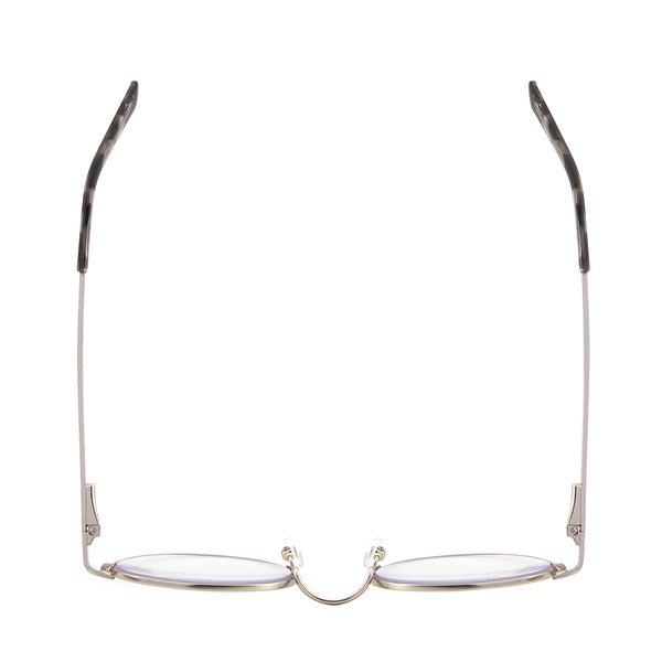 PRIYA | Silver Frame | Black Tortoise Tips | Blue Light