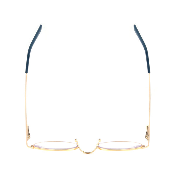 PRIYA | Gold Frame | Navy Blue Tips | Blue Light