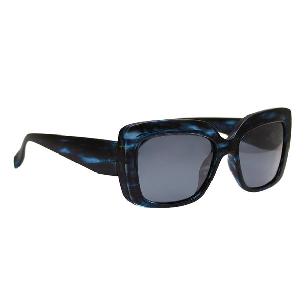 TESSA | Blue & Black Streaks | Smokey Polarized Lens