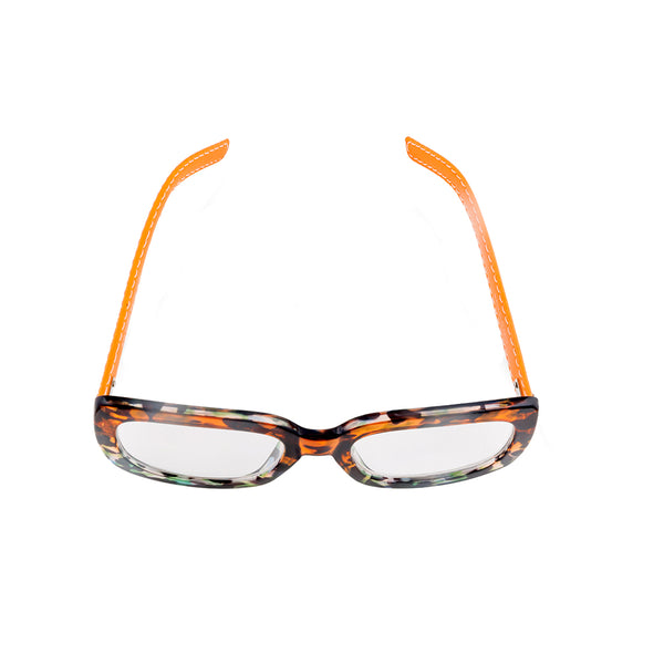 CHELSEA | Amber Clear Tortoise | Orange Vegan Leather