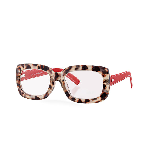 CHELSEA | Bone Tortoise | Red Vegan Leather
