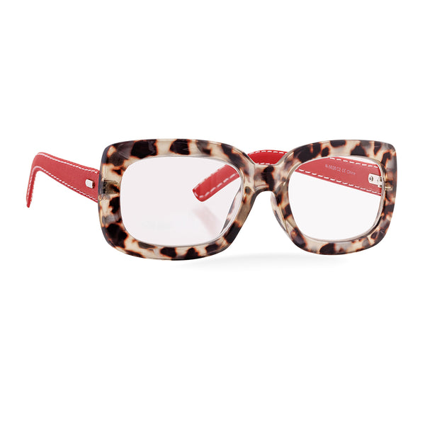 CHELSEA | Bone Tortoise | Red Vegan Leather