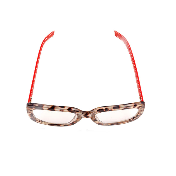 CHELSEA | Bone Tortoise | Red Vegan Leather
