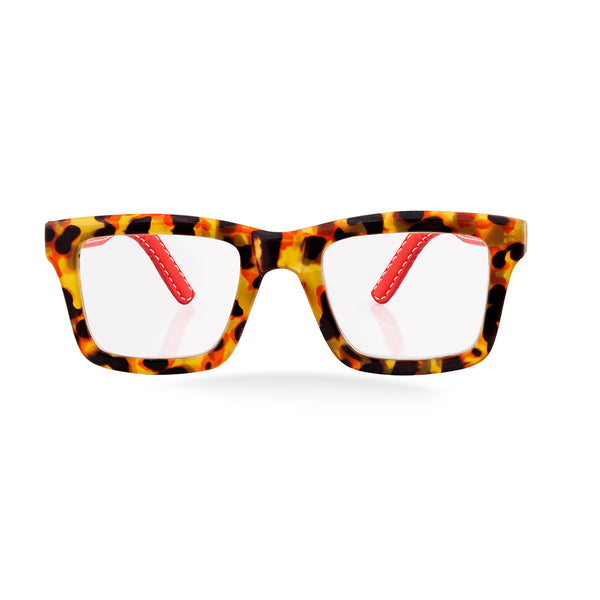 KAZ | Amber Tortoise | Red Vegan Leather