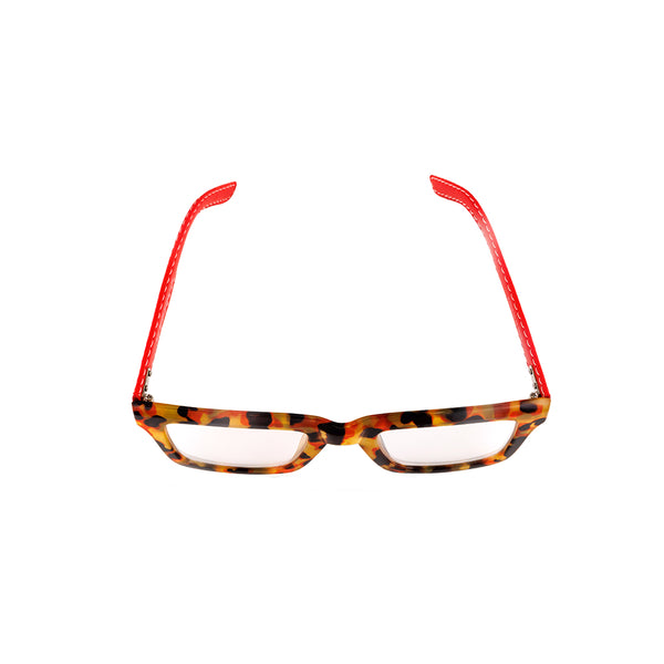 KAZ | Amber Tortoise | Red Vegan Leather