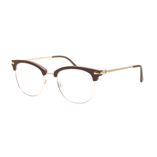 SKY | Matte Brown | Gold Metal | Blue Light