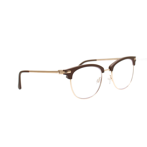 SKY | Matte Brown | Gold Metal | Blue Light