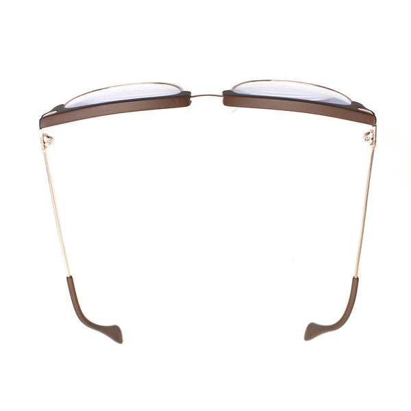 SKY | Matte Brown | Gold Metal | Blue Light