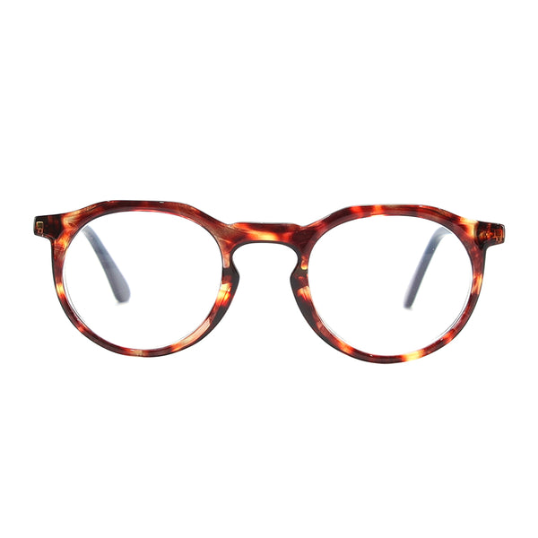 ARLO | Tortoise | Gold Metal | Navy Temple Tips | Blue Light