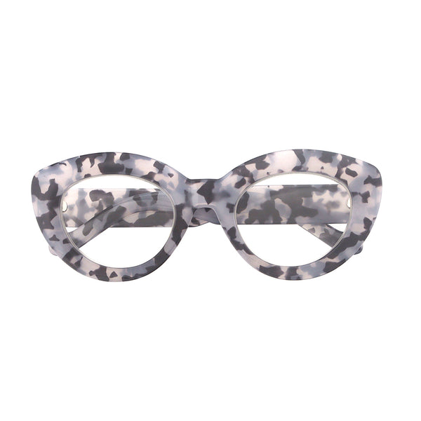 ADELINE | Light Grey Tortoise | Blue Light