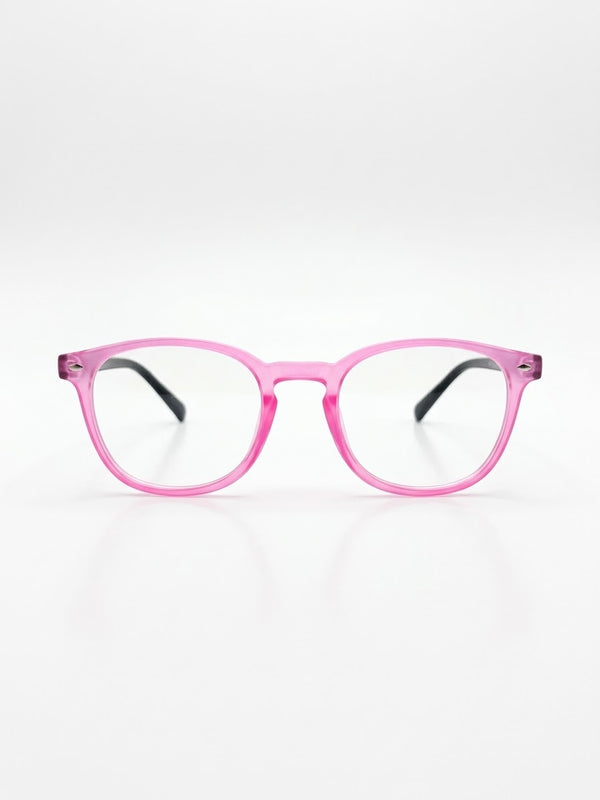 EDDIE | Transparent Pink | Matte Purple Temples