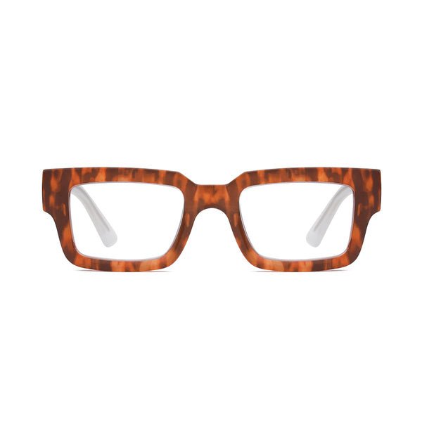 JONAH | Amber Tortoise | Transparent Matte Clear | Blue Light