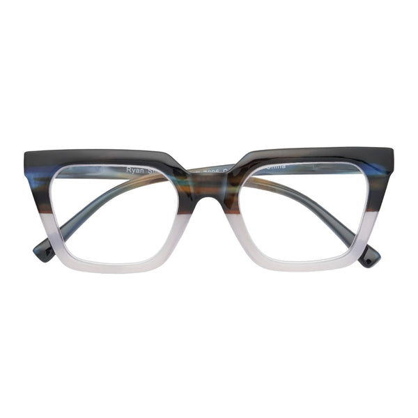CAMILLE | Striped Blue | Ivory