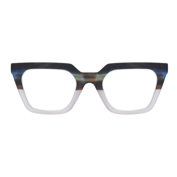 CAMILLE | Striped Blue | Ivory