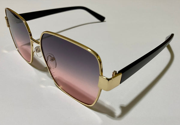 MATEO | Gold Metal | Smokey Pink Lens