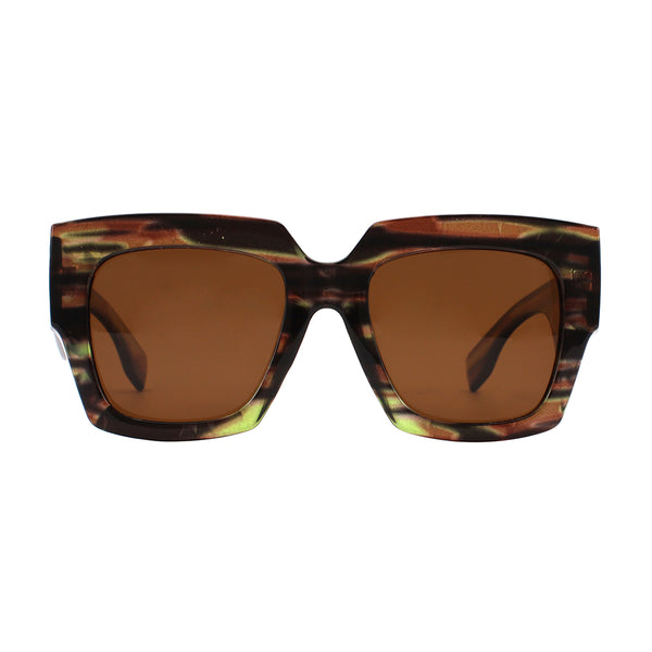 MARLEY | Brown & Green Streaks | Brown Polarized Lens