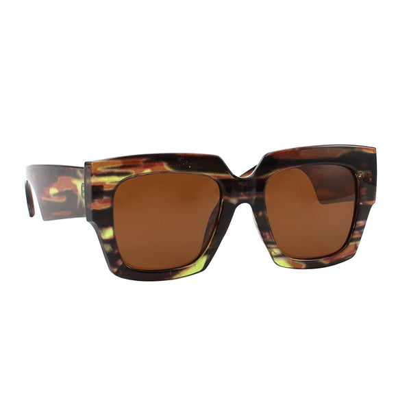 MARLEY | Brown & Green Streaks | Brown Polarized Lens
