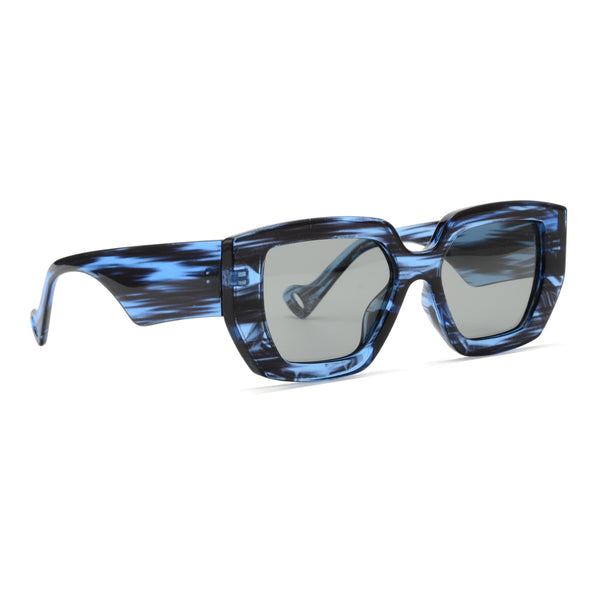 NYLA | Blue & Black Streaks | Smokey Polarized Lens