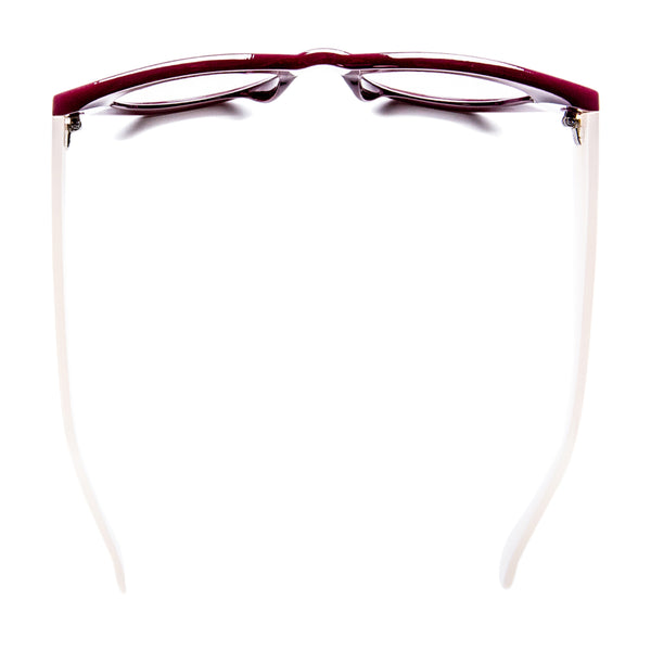 Paulina, 7003, Burgundy, Ivory, Readers, Reading Glasses, Blue Light Blocking, Ryan Simkhai Eyeshop